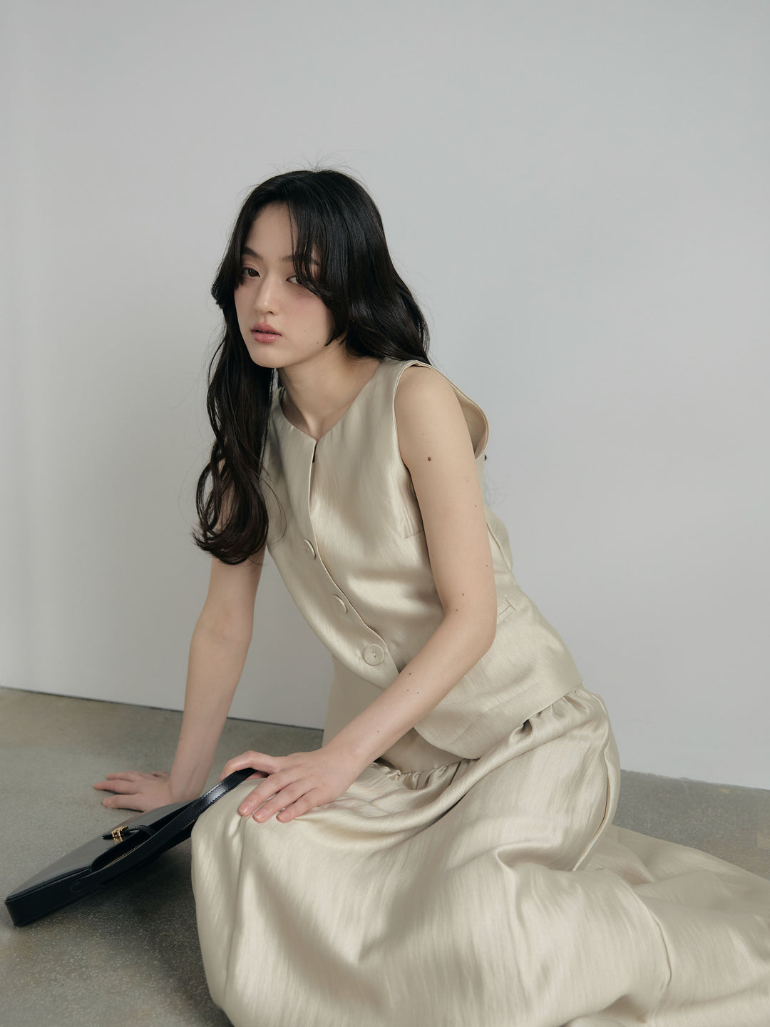 グロッシーベスト&フレアスカートSET UP