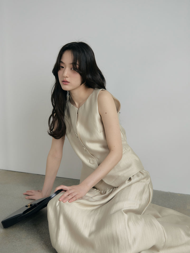 グロッシーベスト&フレアスカートSET UP