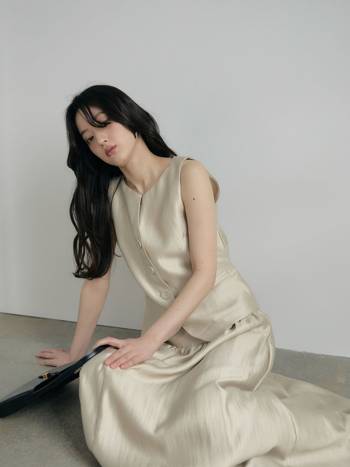 グロッシーベスト&フレアスカートSET UP