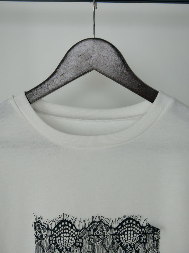 【cool touch】レースロゴ刺繍Tシャツ