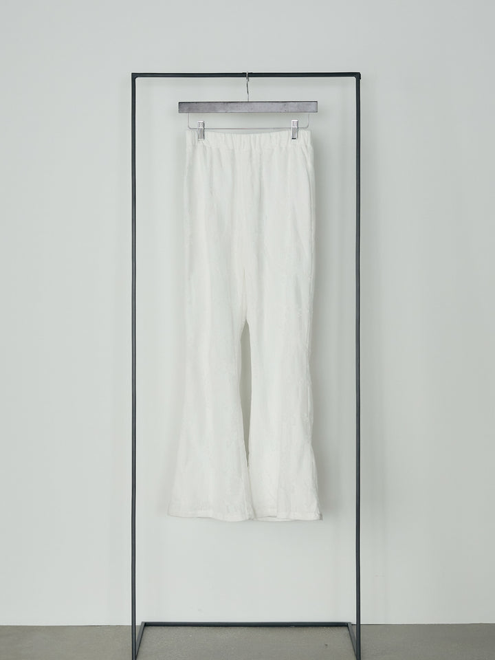 【Essential】Lace soft flare pants
