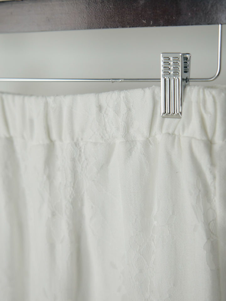 【Essential】Lace soft flare pants