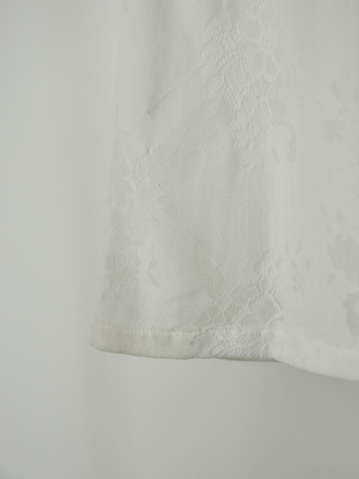 【Essential】Lace soft flare pants