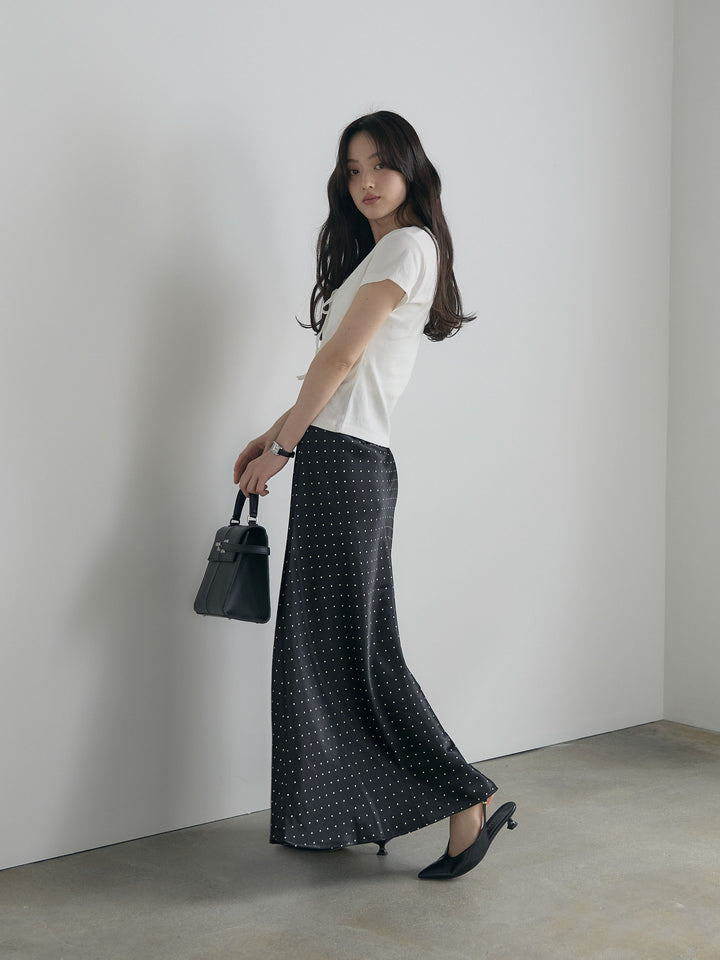 レーストリムフロントリボンカットソー