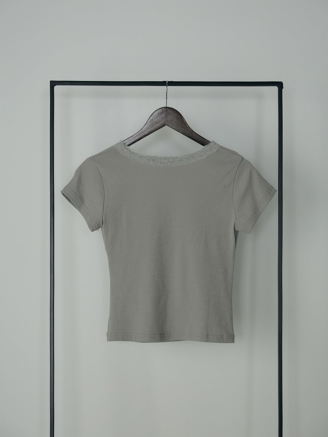 レーストリムフロントリボンカットソー