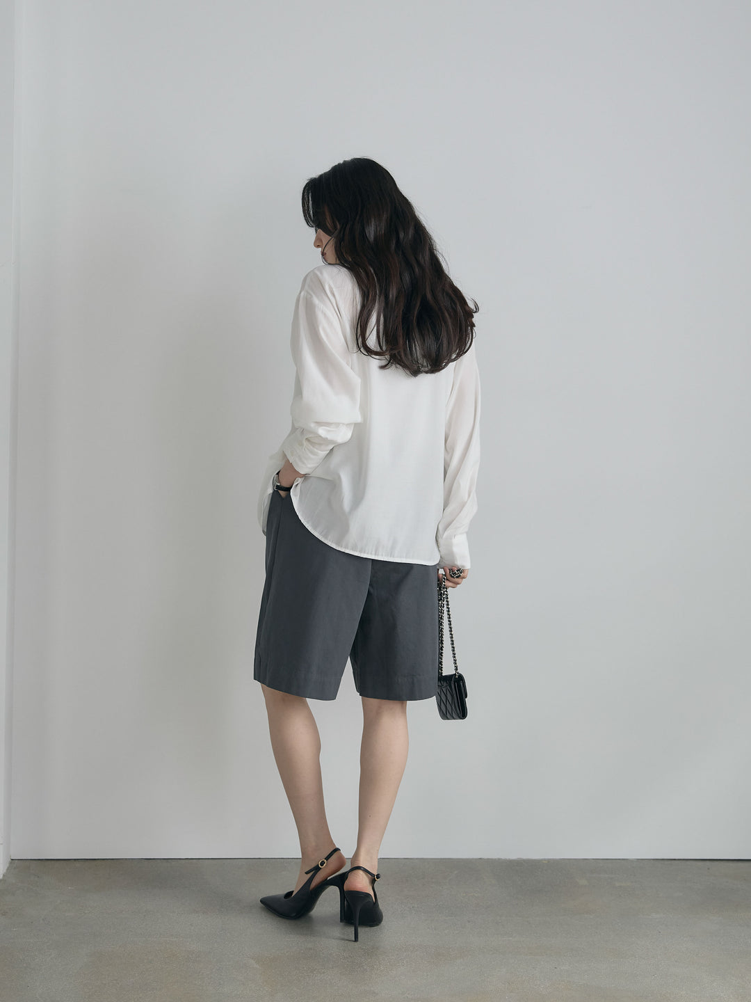 ベルトループコットンハーフパンツ(ベルト付き)