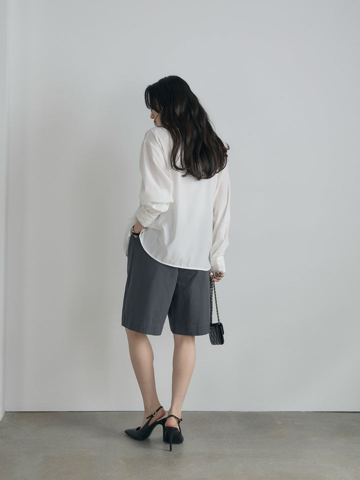 ベルトループコットンハーフパンツ(ベルト付き)