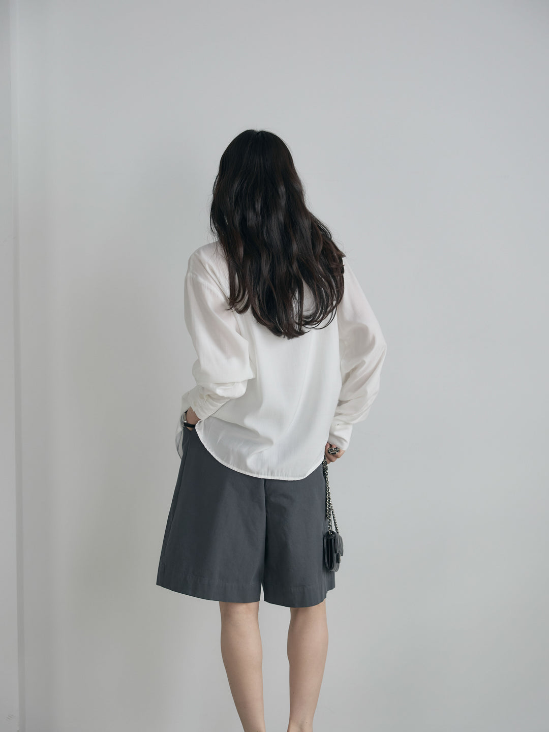 ベルトループコットンハーフパンツ(ベルト付き)