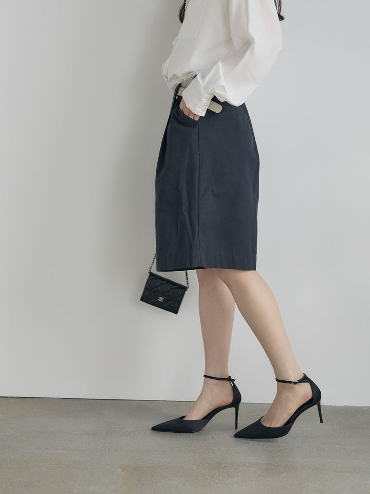 ベルトループコットンハーフパンツ(ベルト付き)