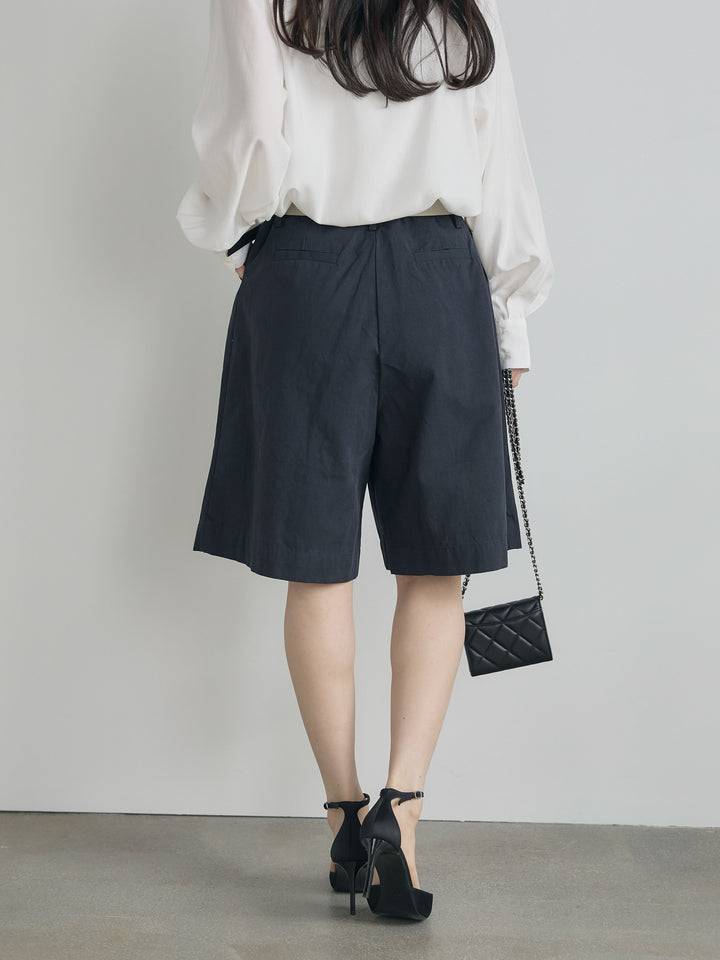 ベルトループコットンハーフパンツ(ベルト付き)