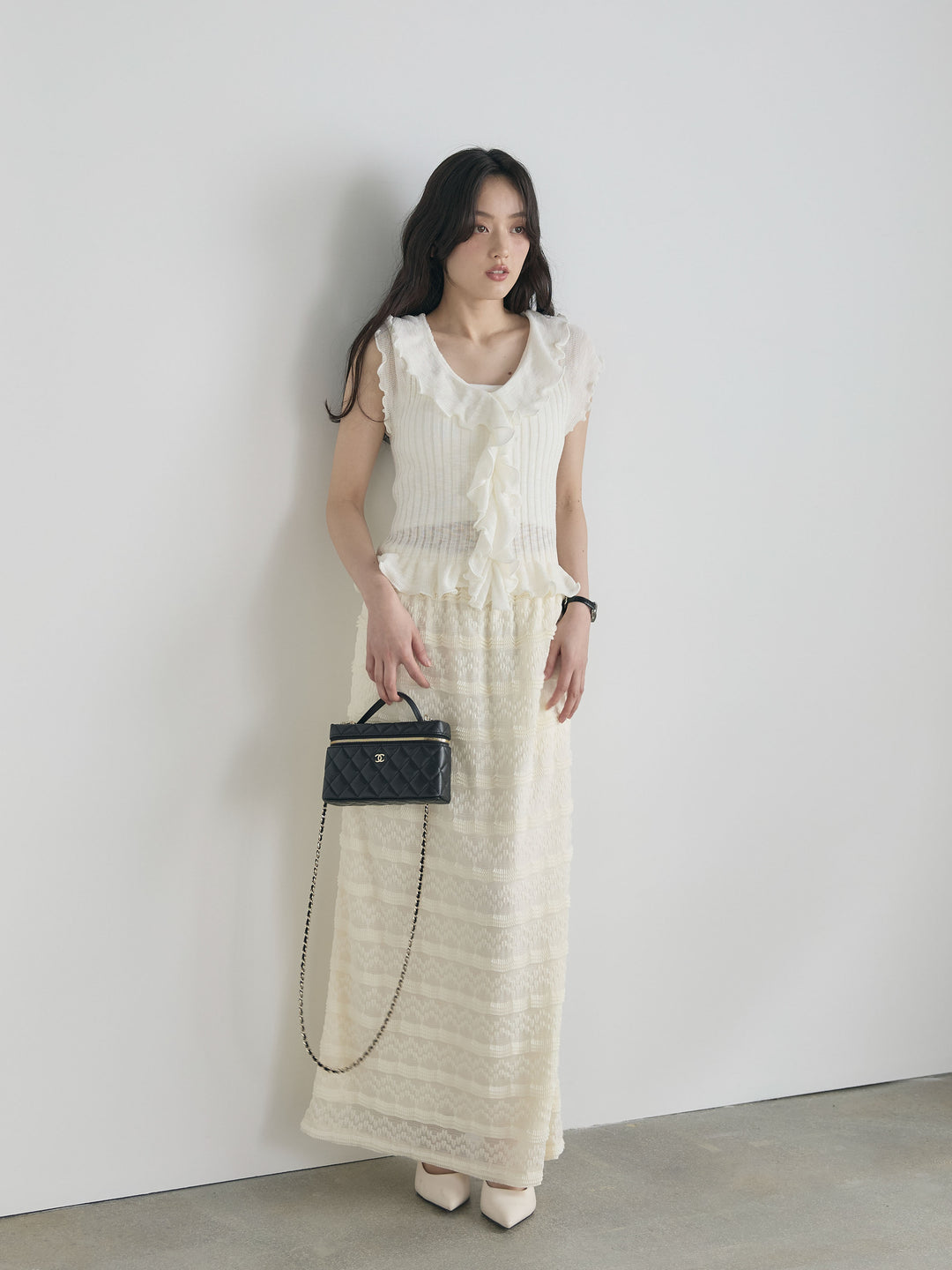 フレンチスリーブラッフルトップス