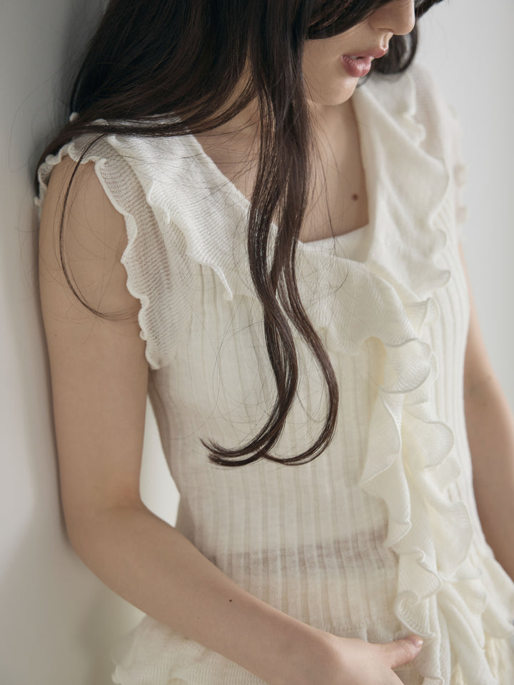 フレンチスリーブラッフルトップス