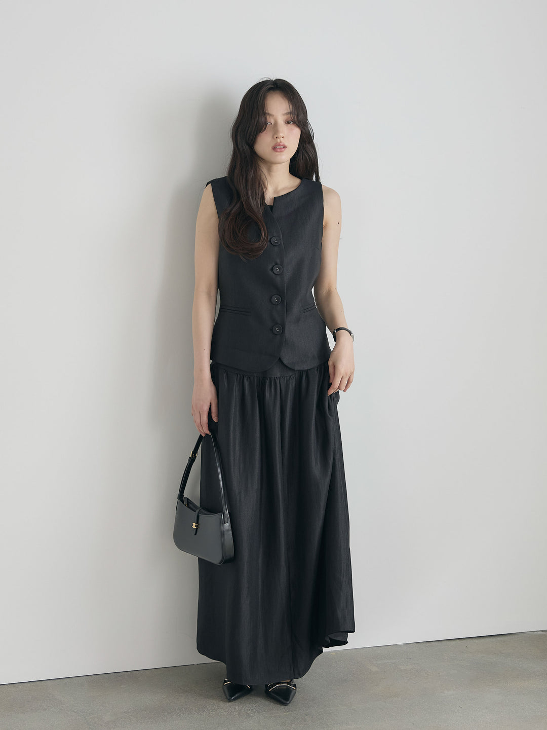 グロッシーベスト&フレアスカートSET UP