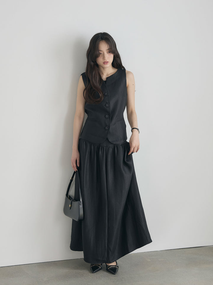 グロッシーベスト&フレアスカートSET UP