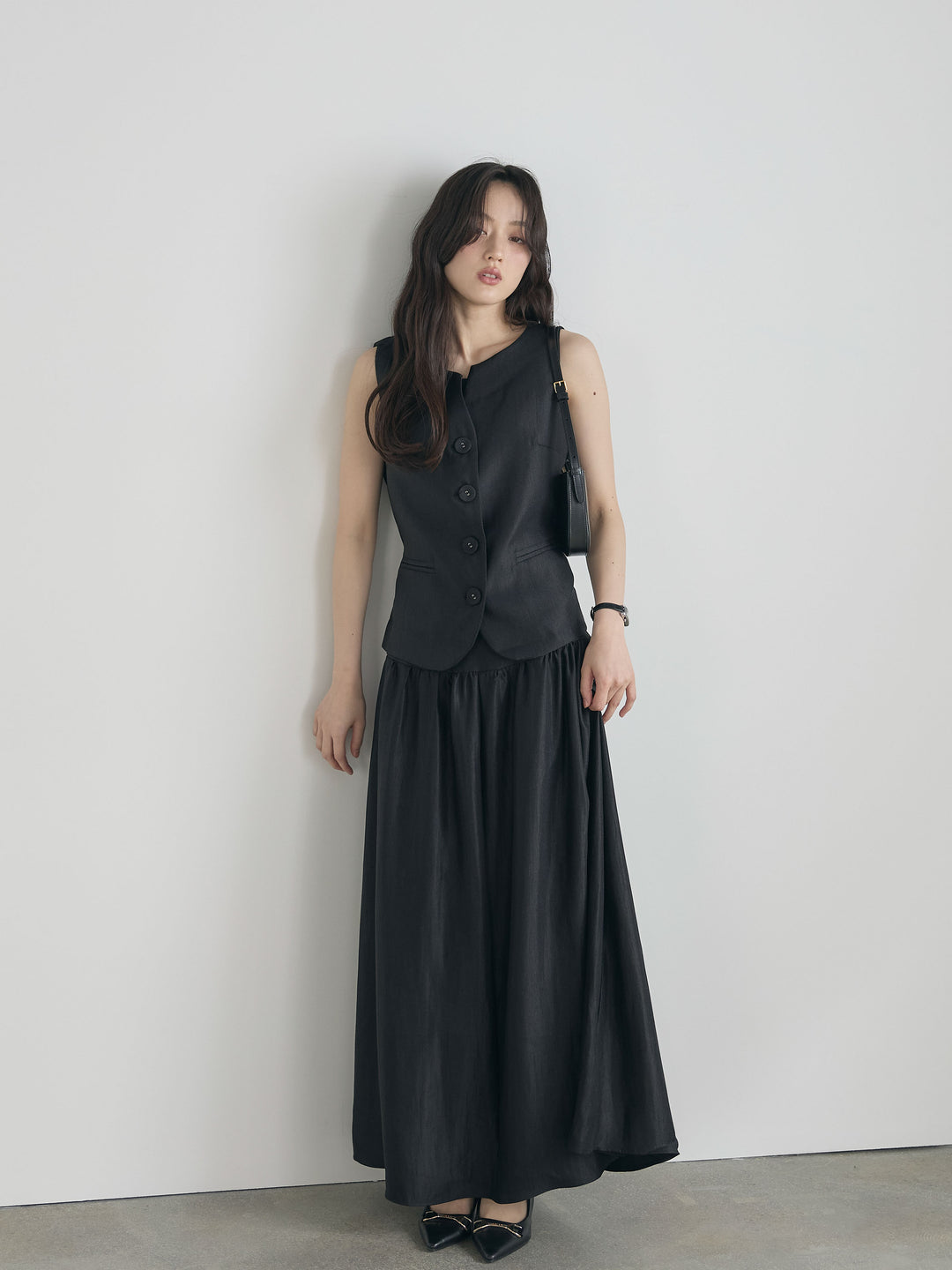 グロッシーベスト&フレアスカートSET UP