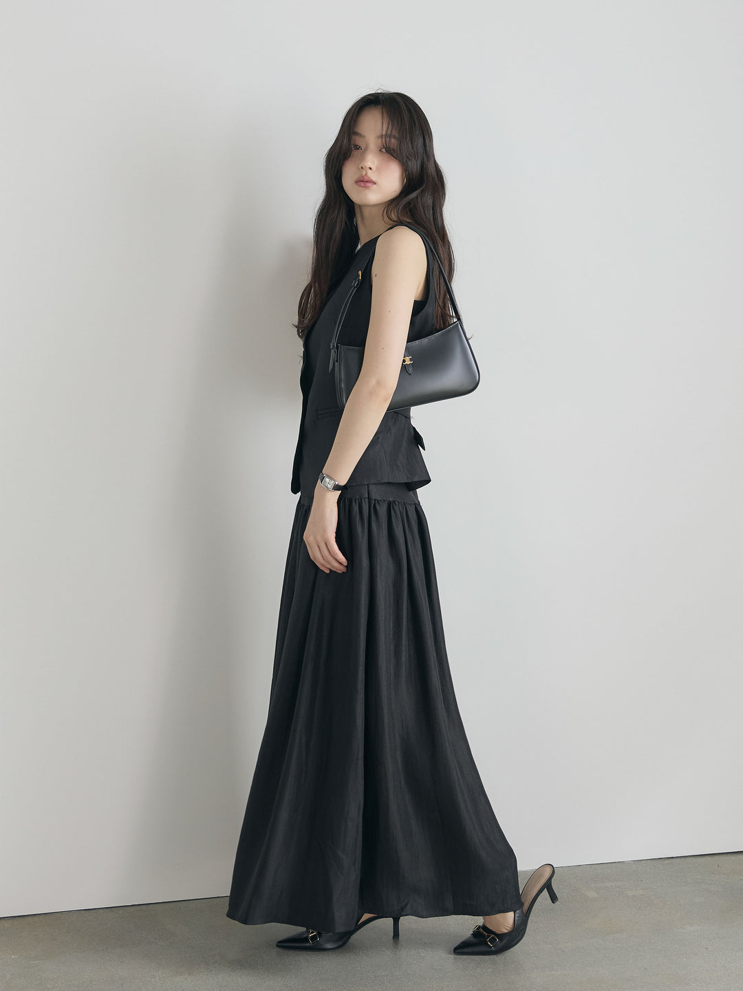 グロッシーベスト&フレアスカートSET UP