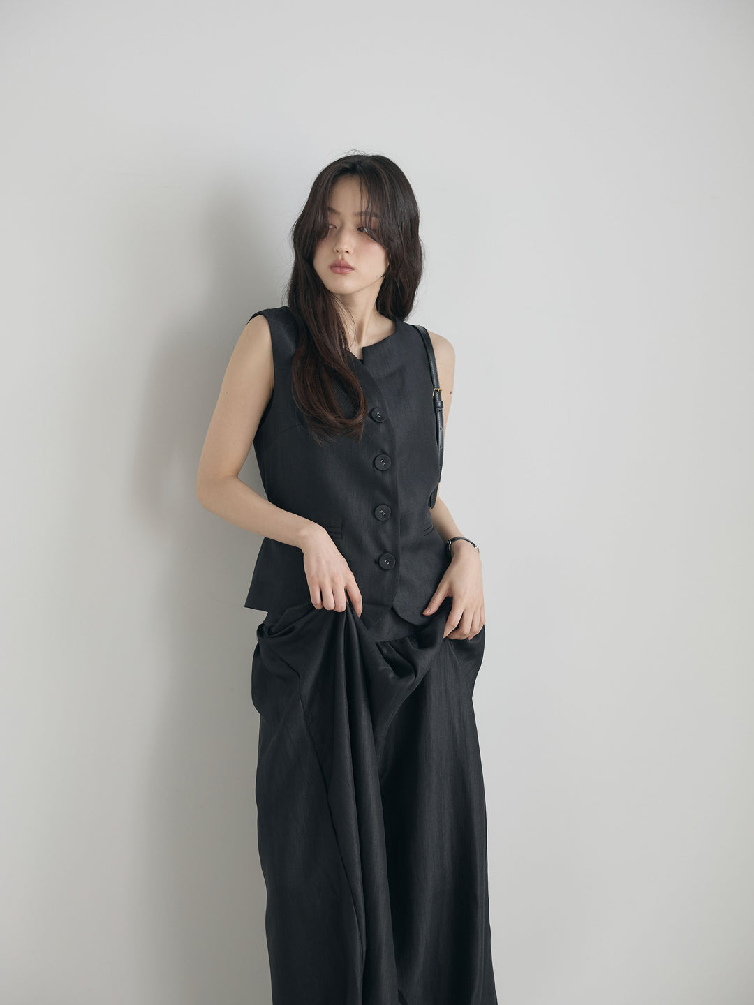 グロッシーベスト&フレアスカートSET UP