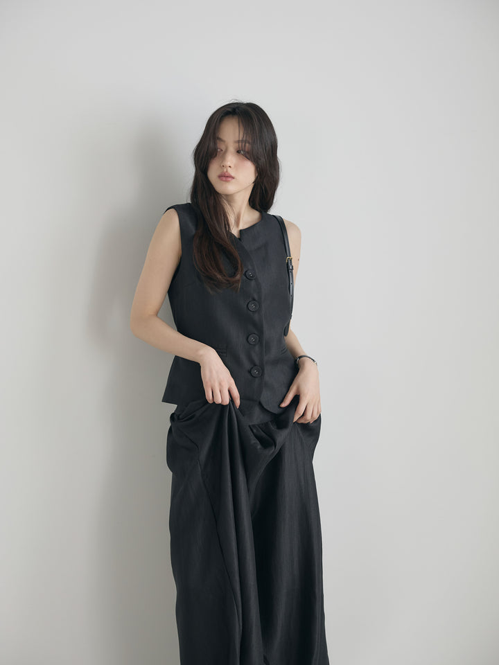 グロッシーベスト&フレアスカートSET UP