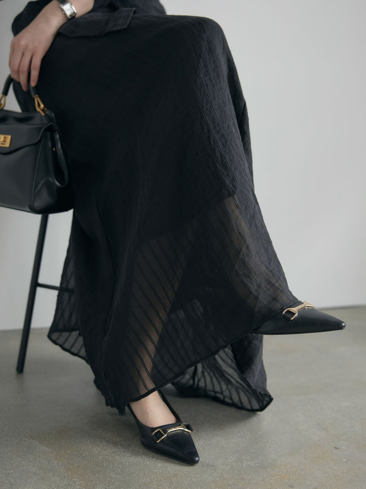 フロントツイストストライプシャツ&スカートSET UP