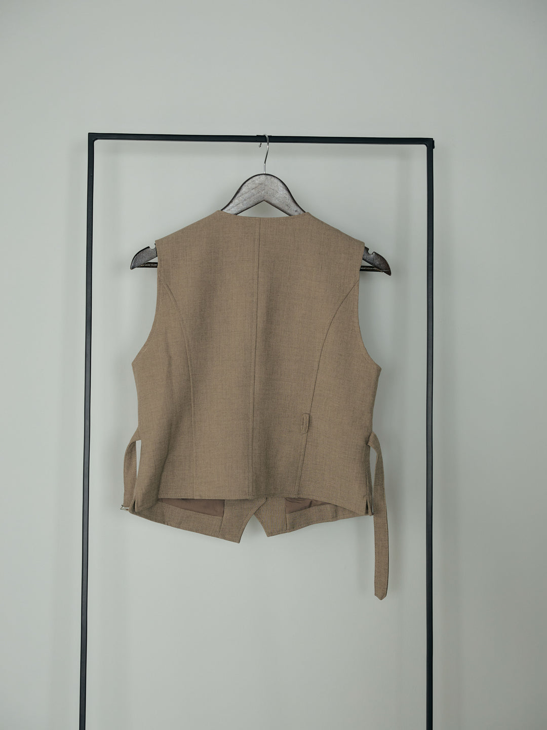 テーラードノースリーブベスト&ワッシャープリーツスカートSET UP