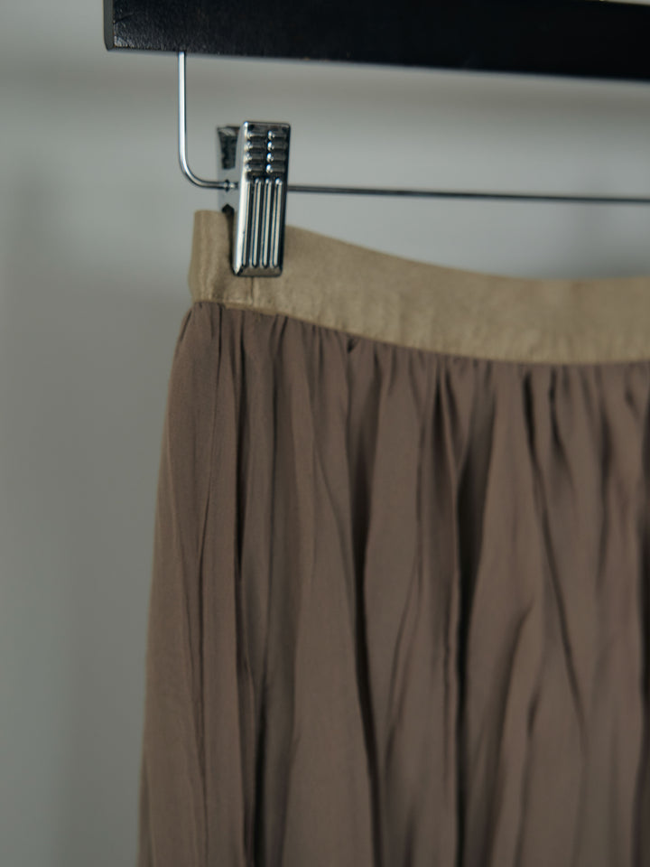 テーラードノースリーブベスト&ワッシャープリーツスカートSET UP