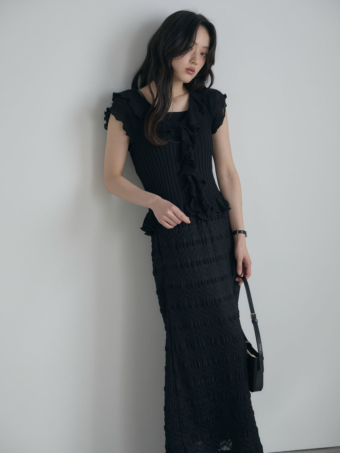 フレンチスリーブラッフルトップス