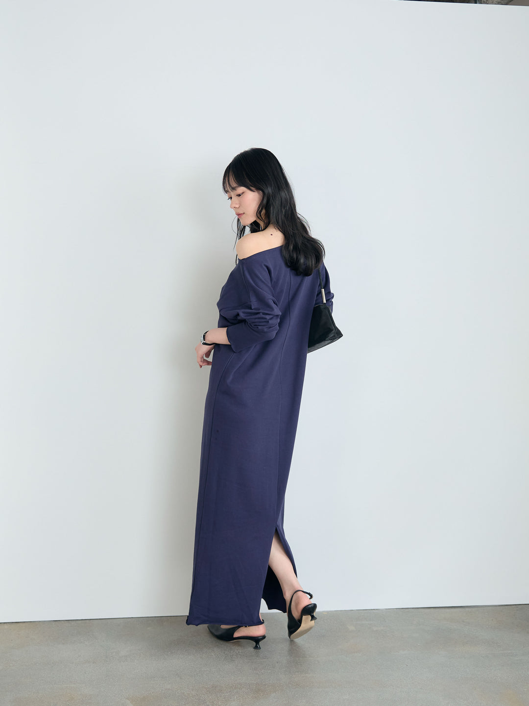 2wayショルダーコットンカットワンピース