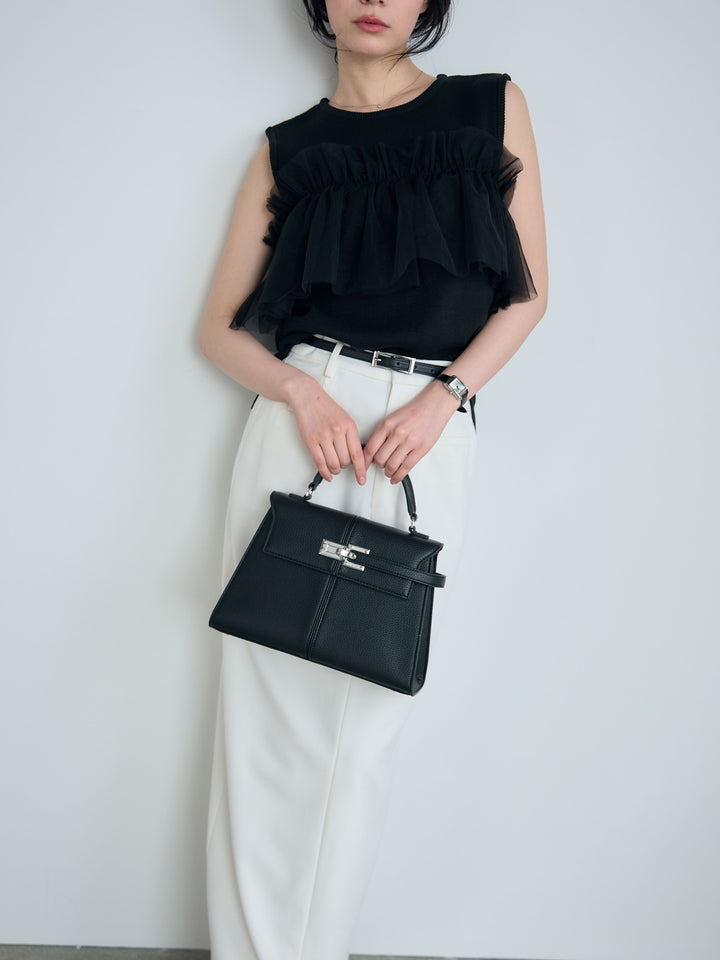 【SET】チュールドッキングニットトップス+【Essential】Authentic pencil skrt(2set)