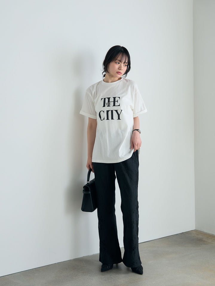 【cool touch】ロゴプリントコットンTシャツ