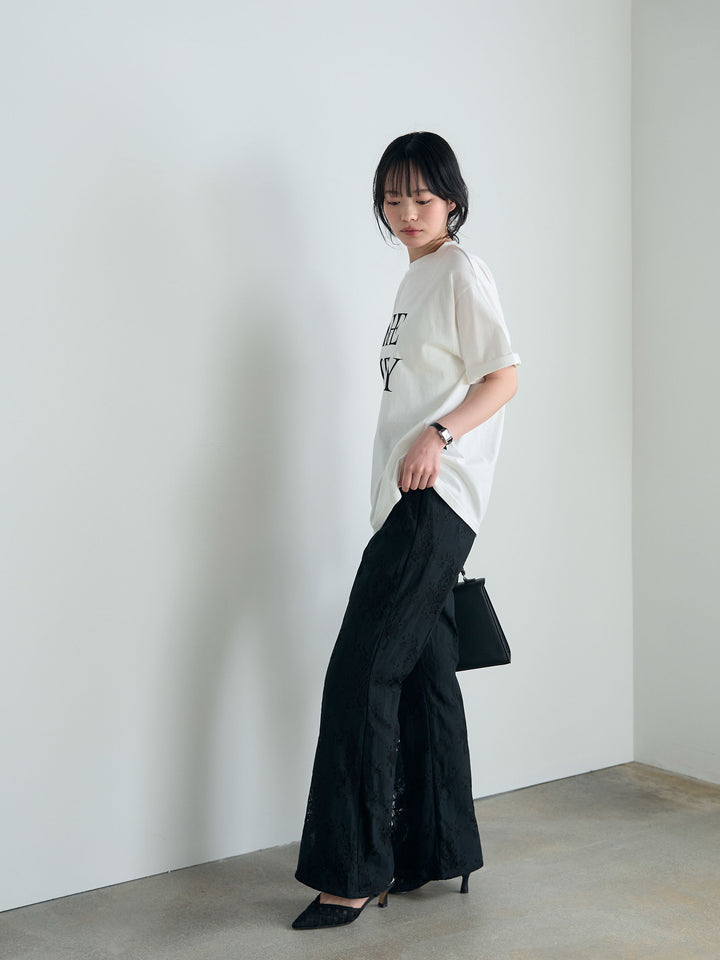 【cool touch】ロゴプリントコットンTシャツ