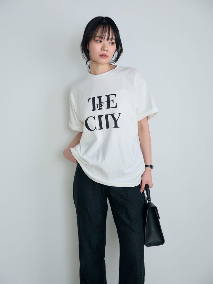 【cool touch】ロゴプリントコットンTシャツ