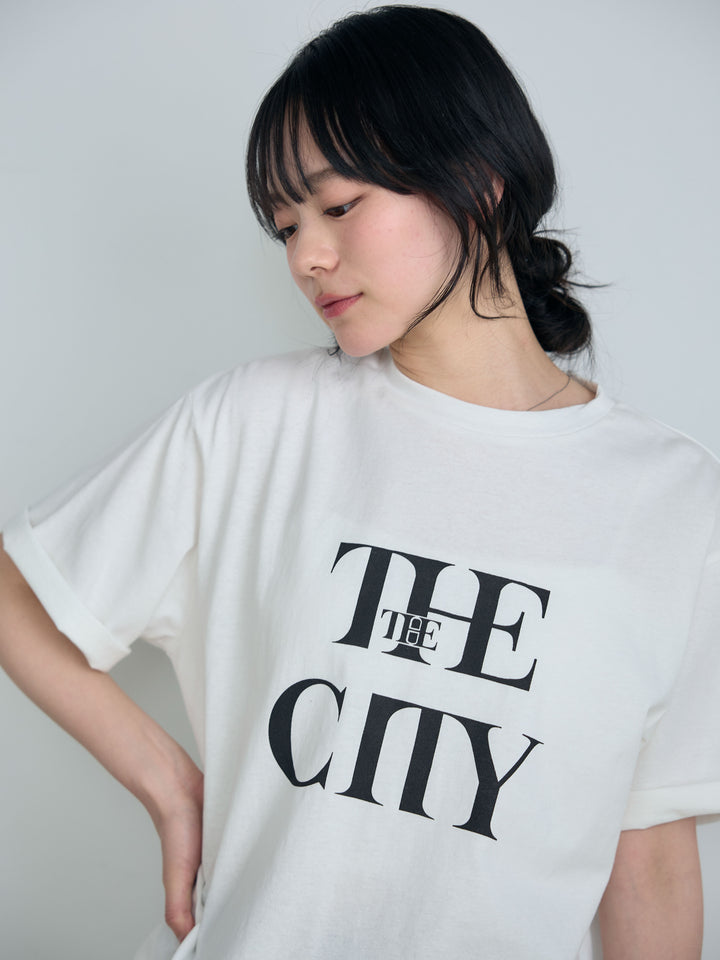 【cool touch】ロゴプリントコットンTシャツ