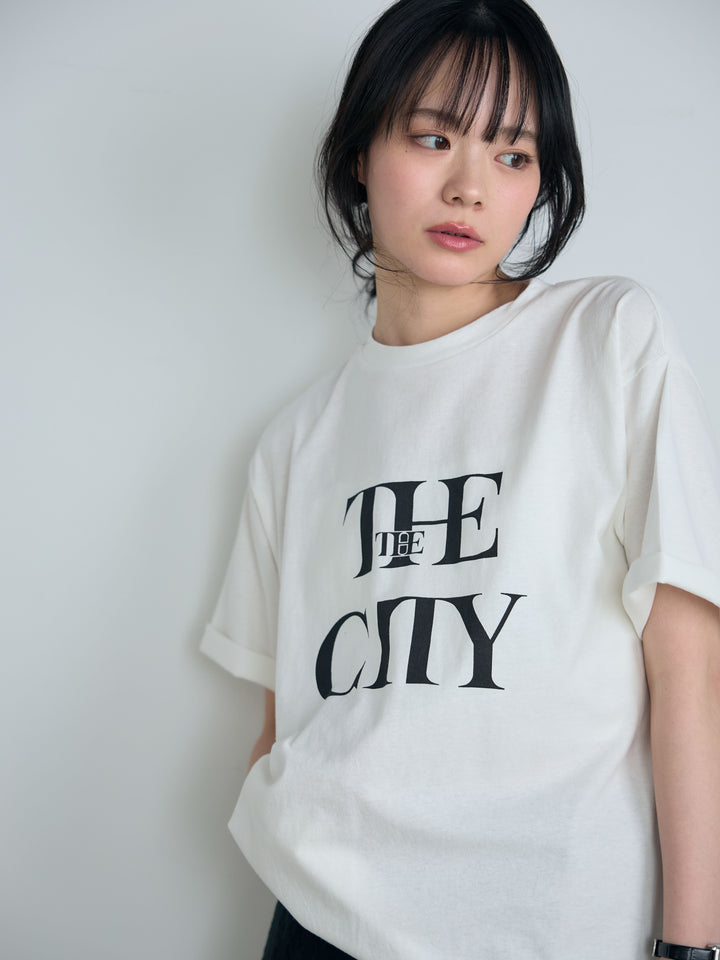 【cool touch】ロゴプリントコットンTシャツ