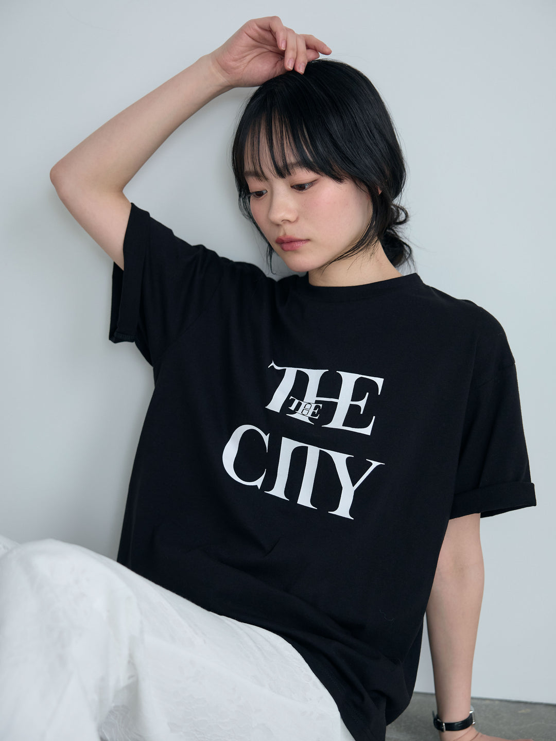 【SET】【cool touch】ロゴプリントコットンTシャツ+【cool touch】ロゴプリントコットンTシャツ(2set)