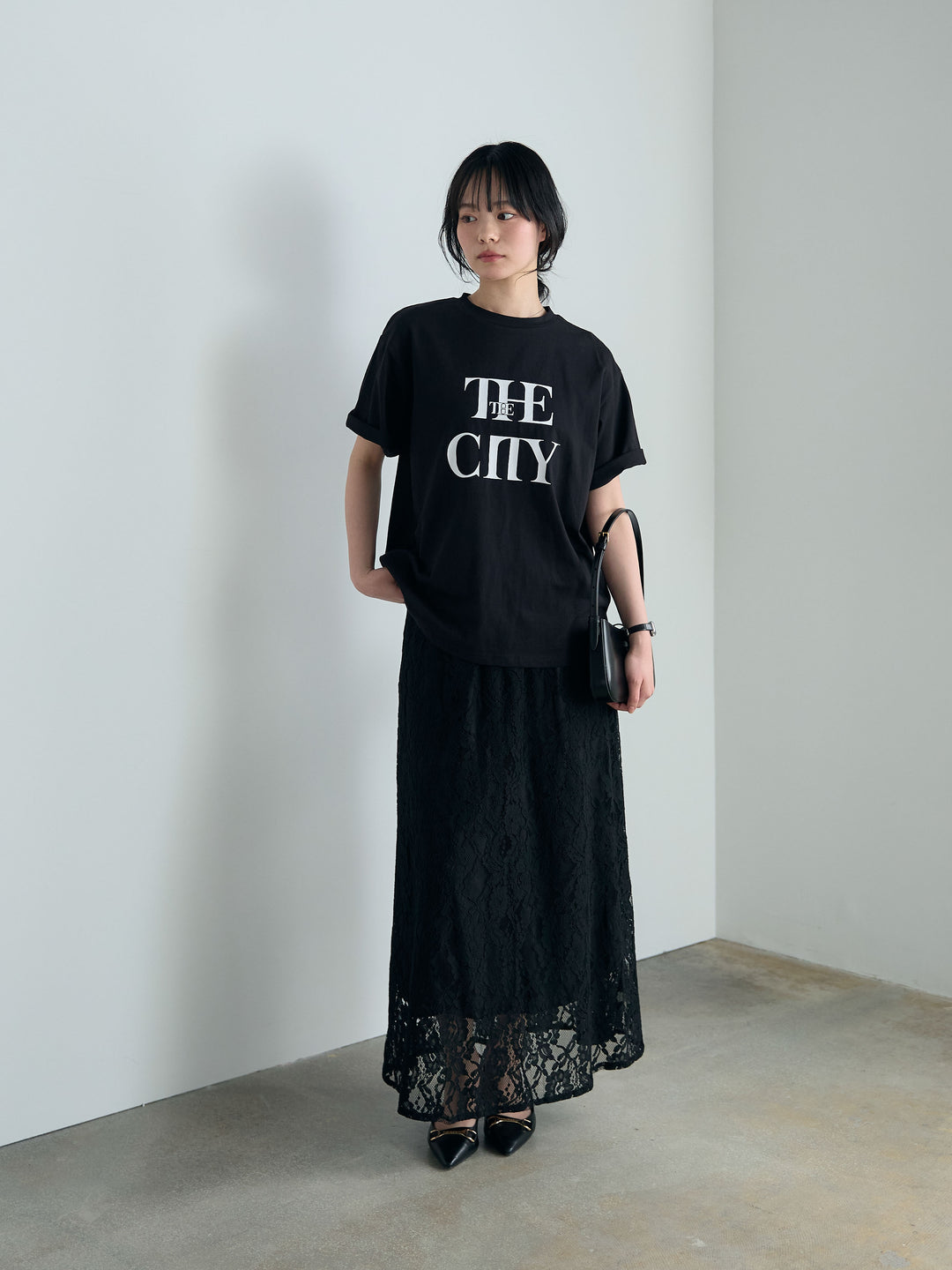 【cool touch】ロゴプリントコットンTシャツ