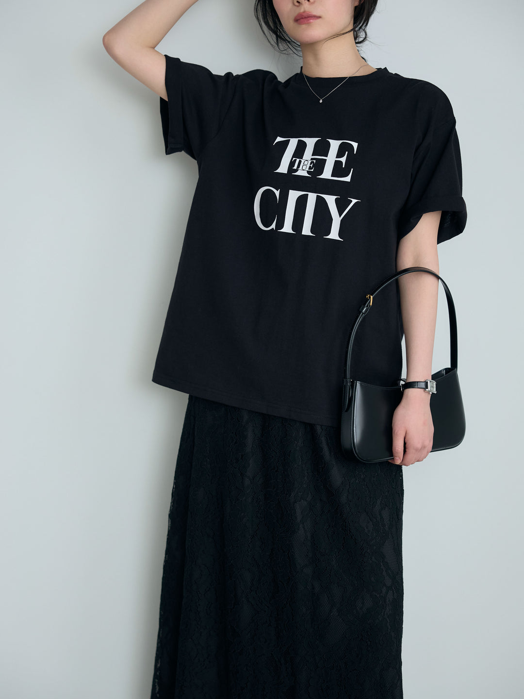 【cool touch】ロゴプリントコットンTシャツ