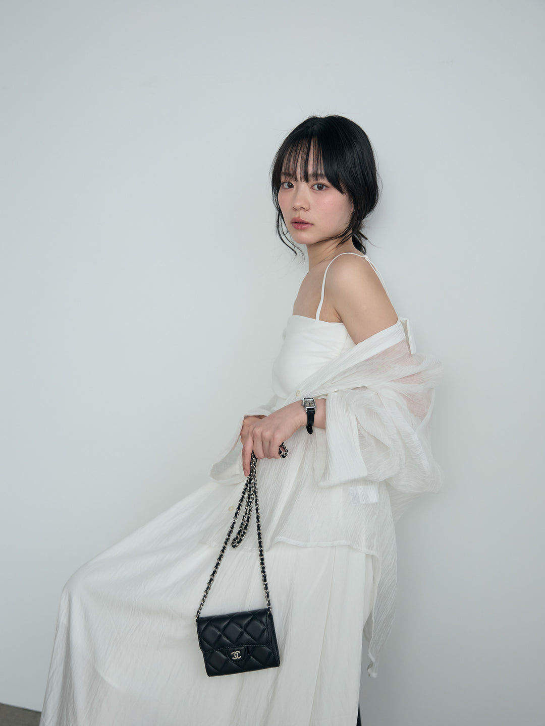 スキッパーシワ加工シアーシャツ