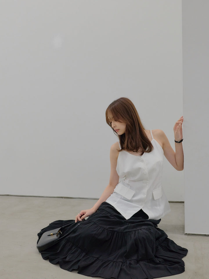 ティアードボリュームロングスカート