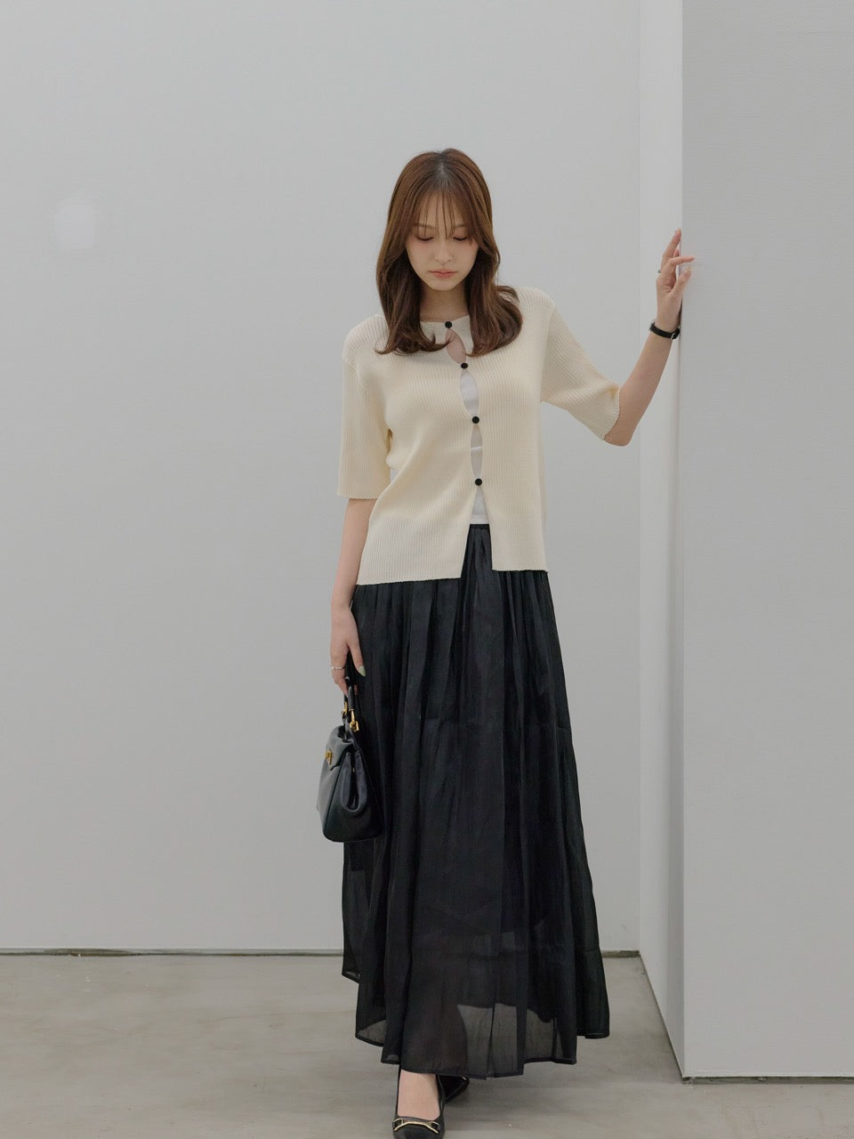 ワッシャープリーツグロッシースカート