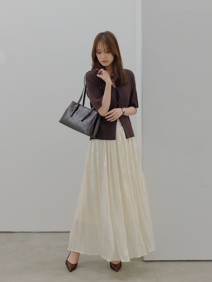 ワッシャープリーツグロッシースカート