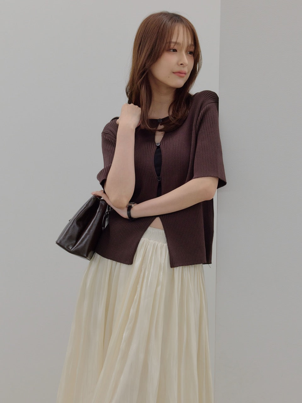 ワッシャープリーツグロッシースカート