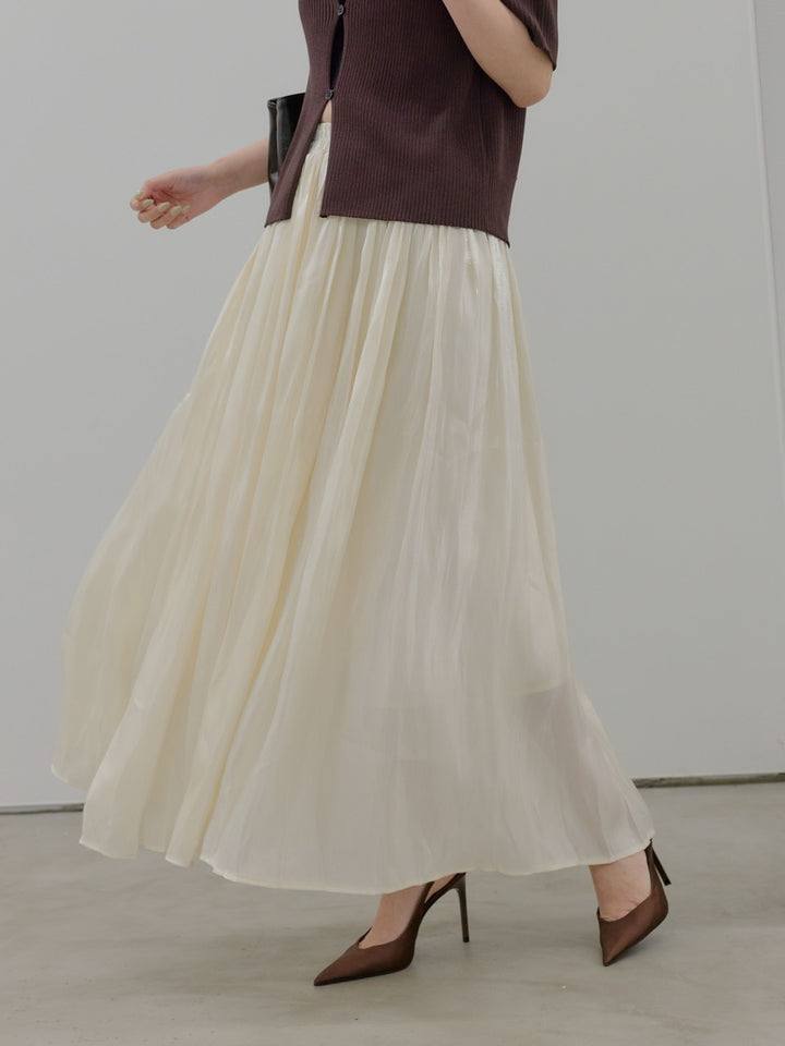 ワッシャープリーツグロッシースカート