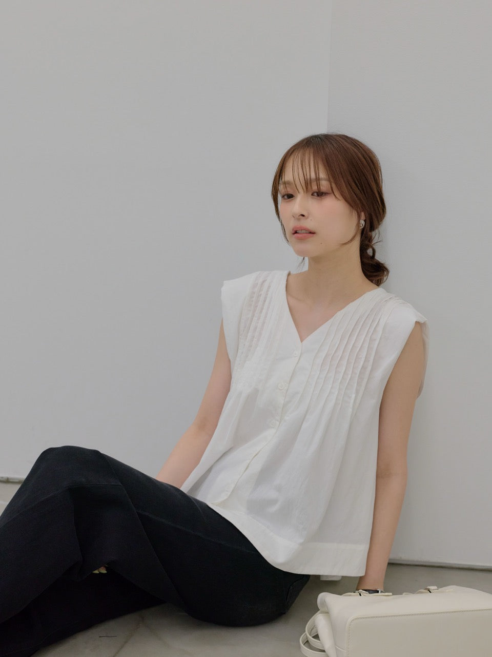 【nairo】バックギャザーシフォンブラウス（S） SHIRT / BLOUSE – nairo