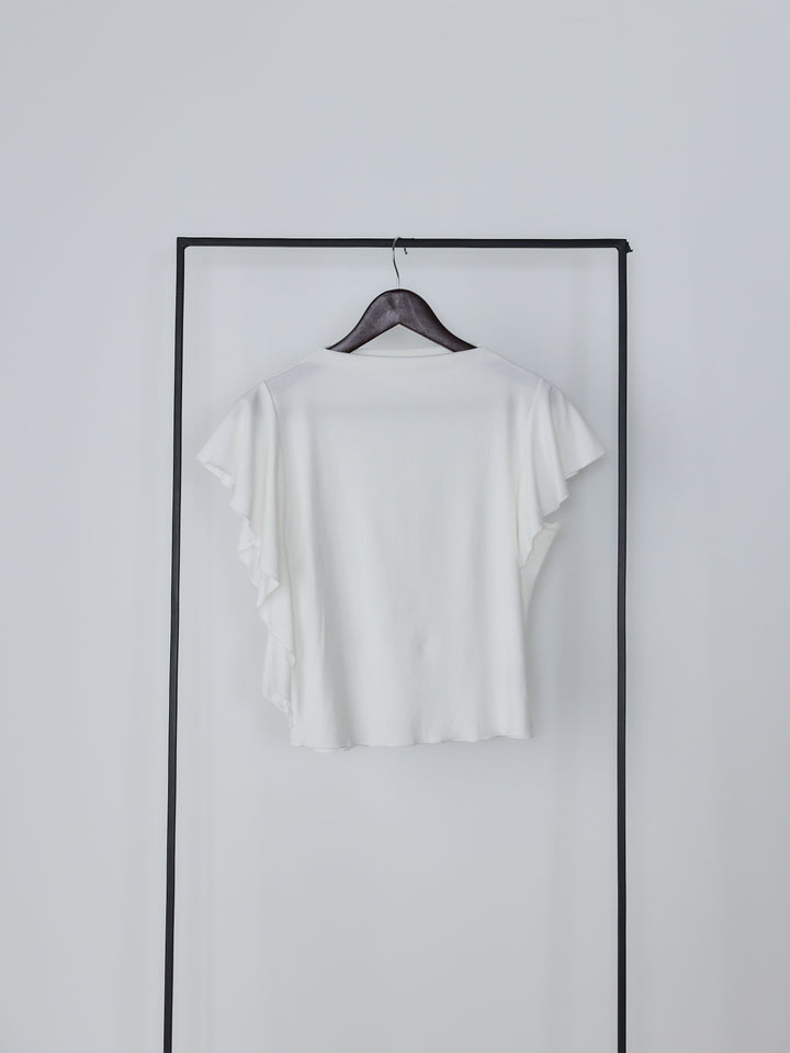 アシンメトリーフレアスリーブカットソー