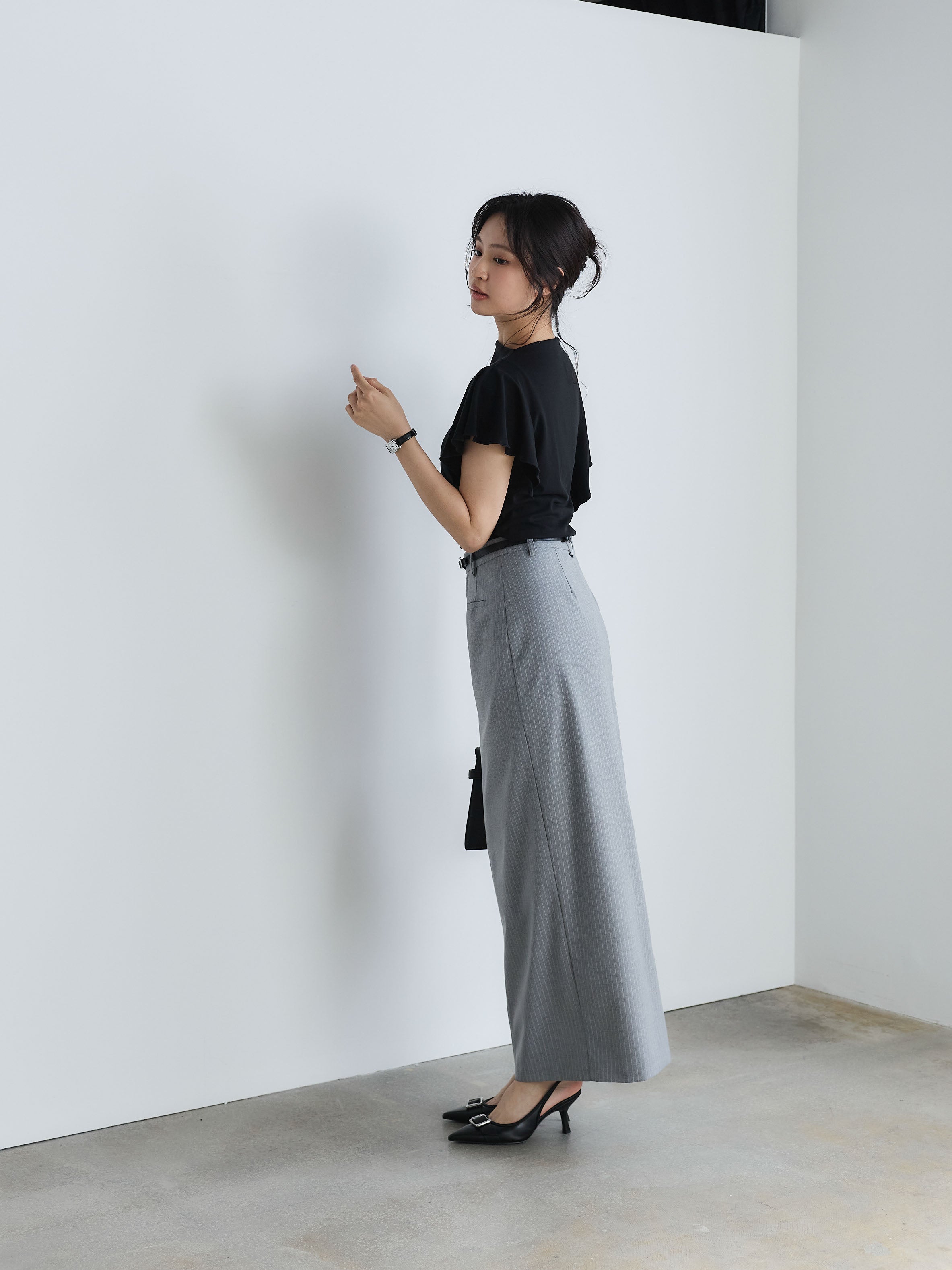 アシンメトリーフレアスリーブカットソー – nairo