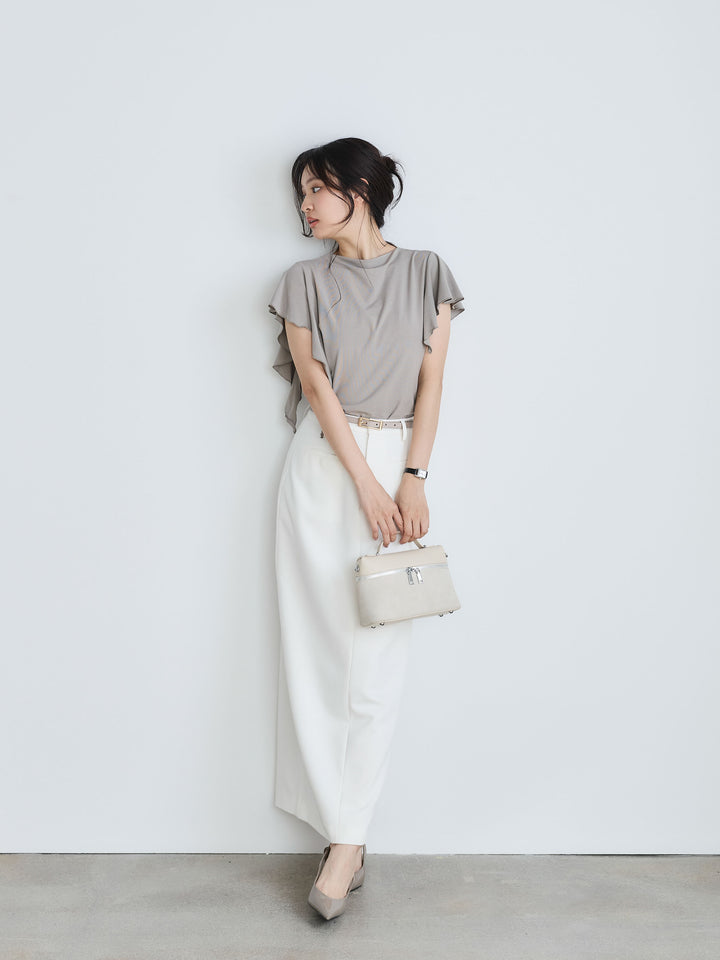アシンメトリーフレアスリーブカットソー