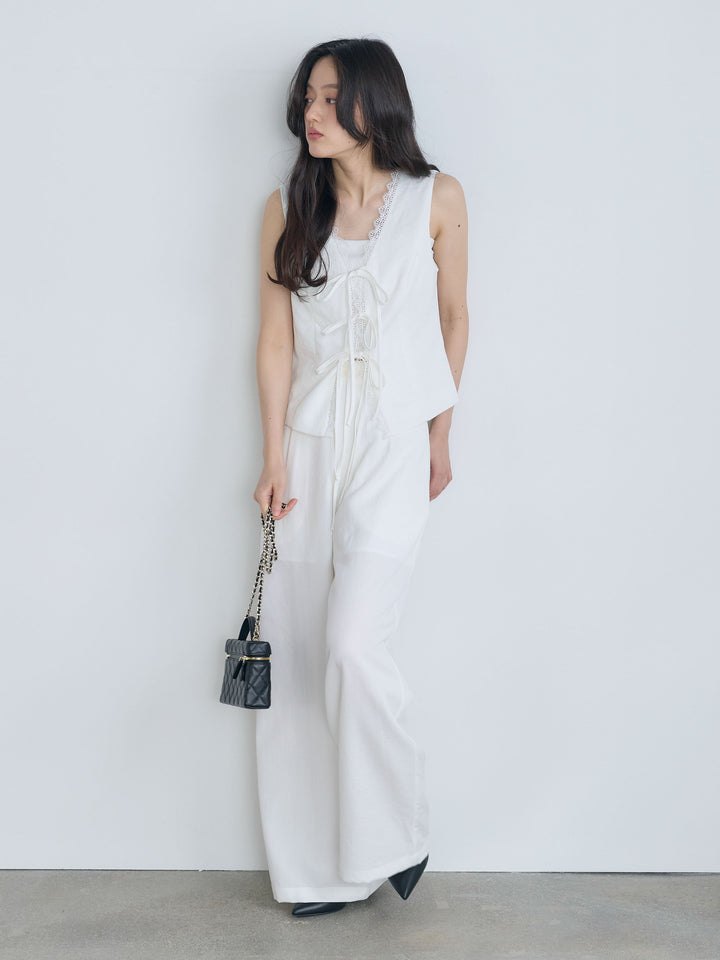 ソフトワイドシルエットパンツ