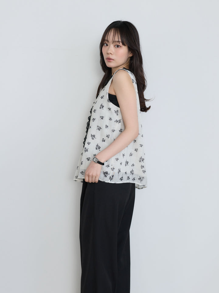 センタープレスベーシックストレートパンツ