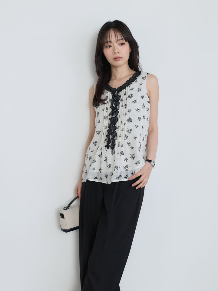 センタープレスベーシックストレートパンツ