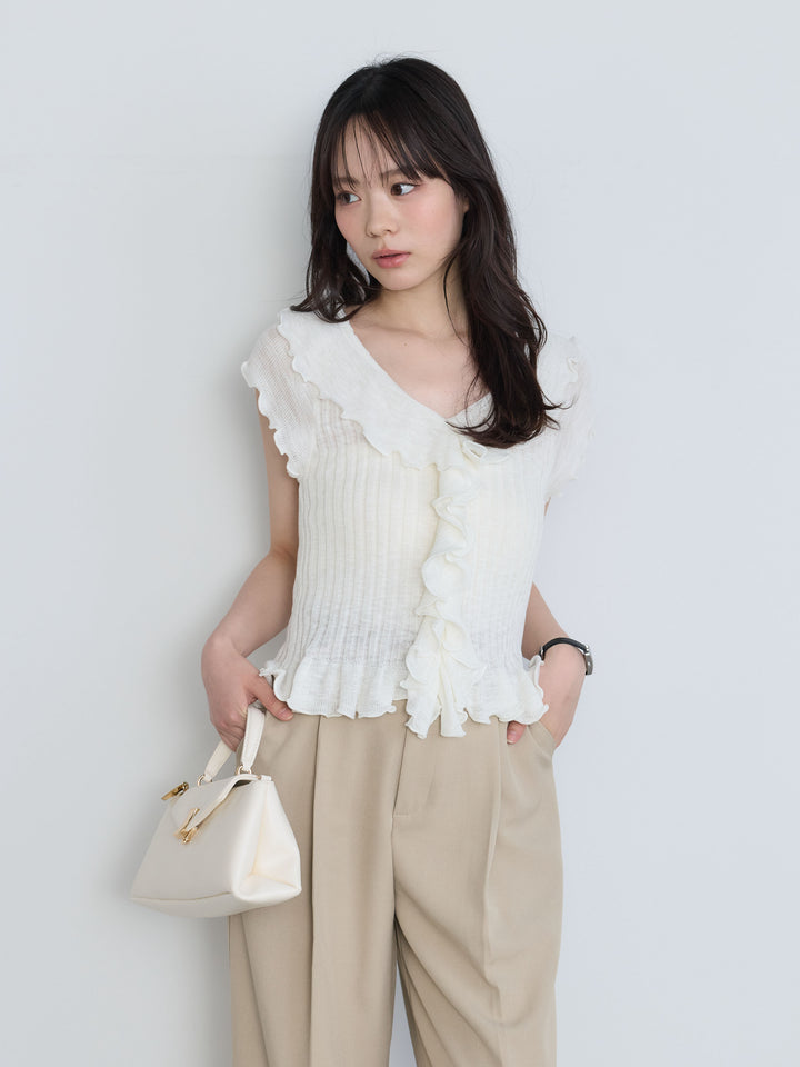 センタープレスベーシックストレートパンツ